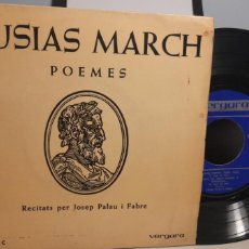 Discos de vinilo: EP JOSEP PALAU I FABRE RECITA POEMES D´AUSIAS MARCH. Lote 402043309