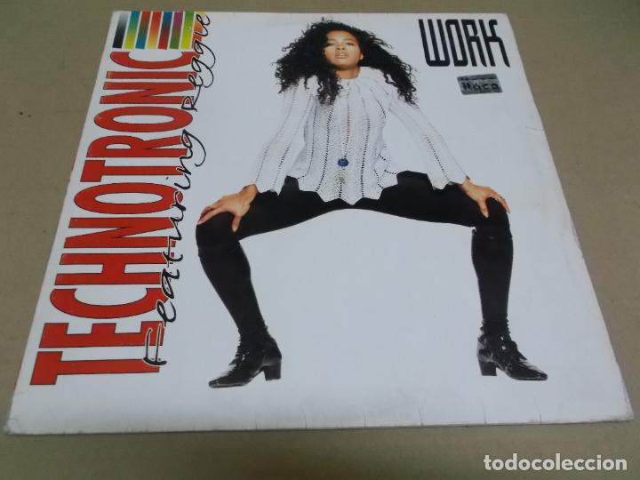 Discos de vinilo: TECHNOTRONIC feat REGGIE (MX) WORK (4 TRACKS) A&Ntilde;O &ndash; 1991 - Foto 1