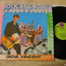 Discos de vinilo: GENE VINCENT AND THE BLUE CAPS ROCK AND ROLL CLASSICS 70, BE-BOP-A-LULA, ROCKABILLY !! RARE EDT, EXC. Lote 402056544