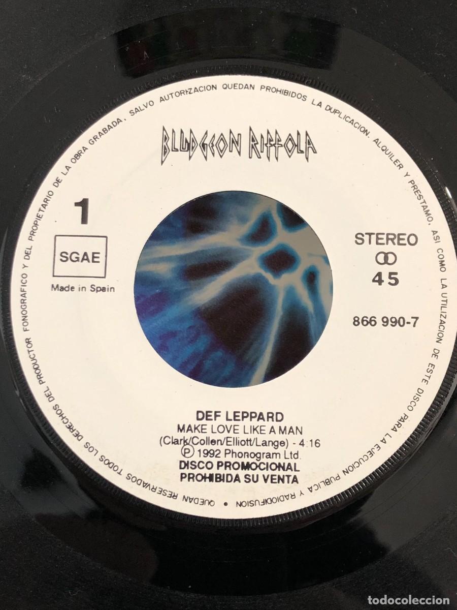 Discos de vinilo: Single DEF LEPPARD - MAKE LOVE LIKE A MAN - Foto 6