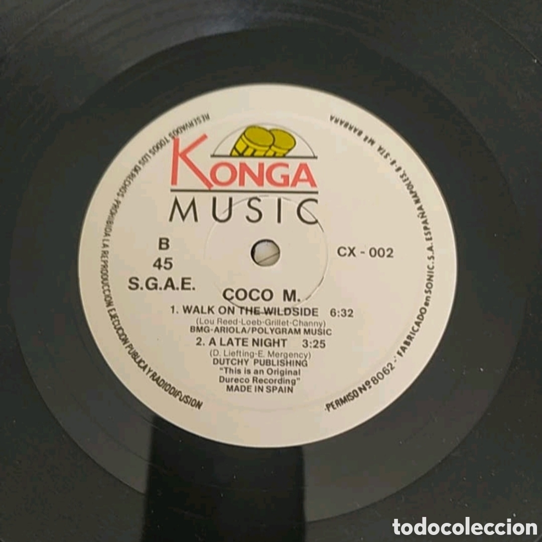 Discos de vinilo: Maxi single Coco M. Walk on The Wild side (Lou Reed) - Foto 4