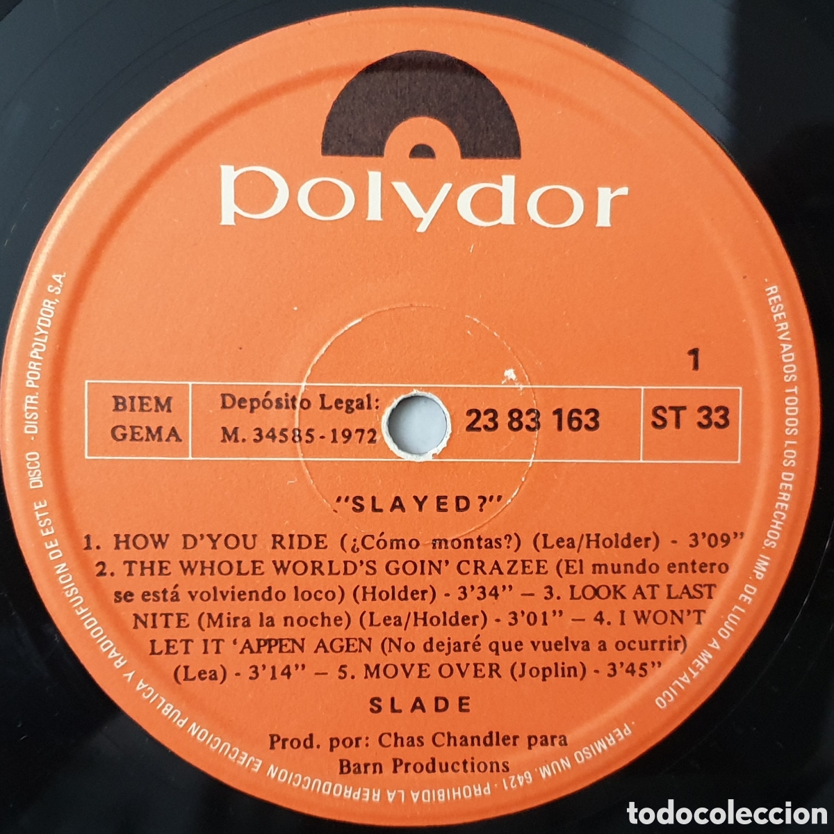 Discos de vinilo: LP SLADE - Slayed? (Espa&ntilde;a - Polydor - 1972) Primera edicion - Foto 4