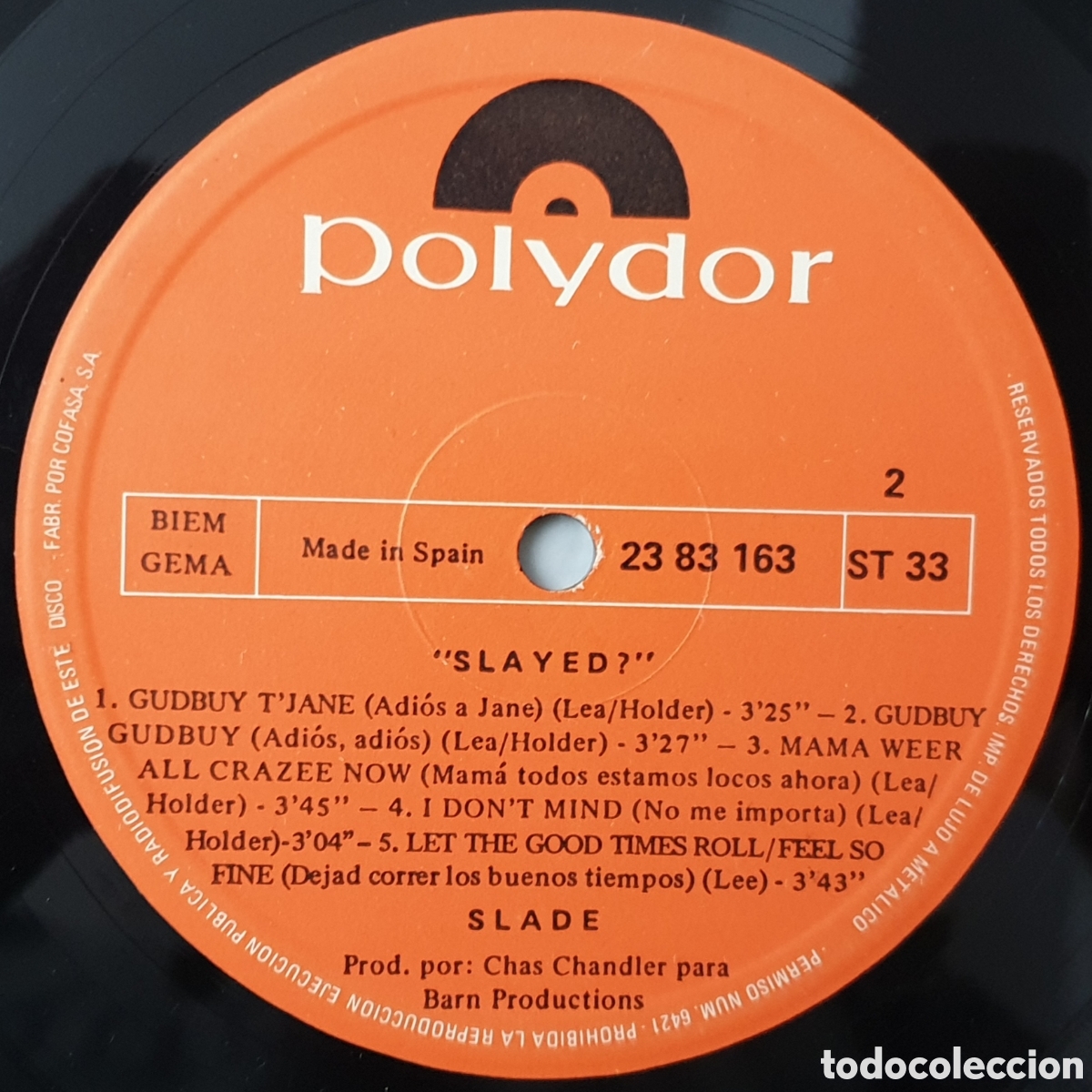 Discos de vinilo: LP SLADE - Slayed? (Espa&ntilde;a - Polydor - 1972) Primera edicion - Foto 6