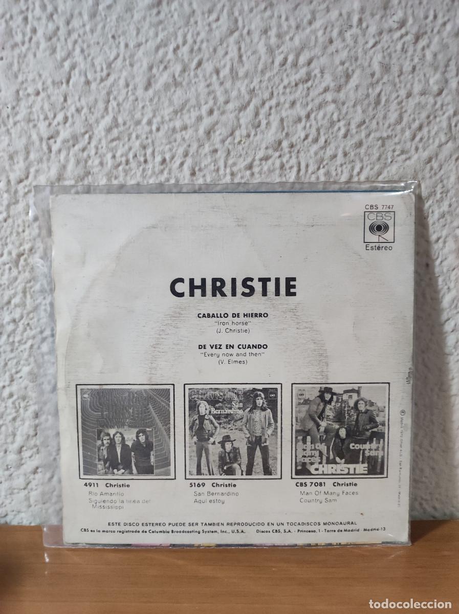 Discos de vinilo: Christie &ndash; Caballo De Hierro / De Vez En Cuando - Foto 2