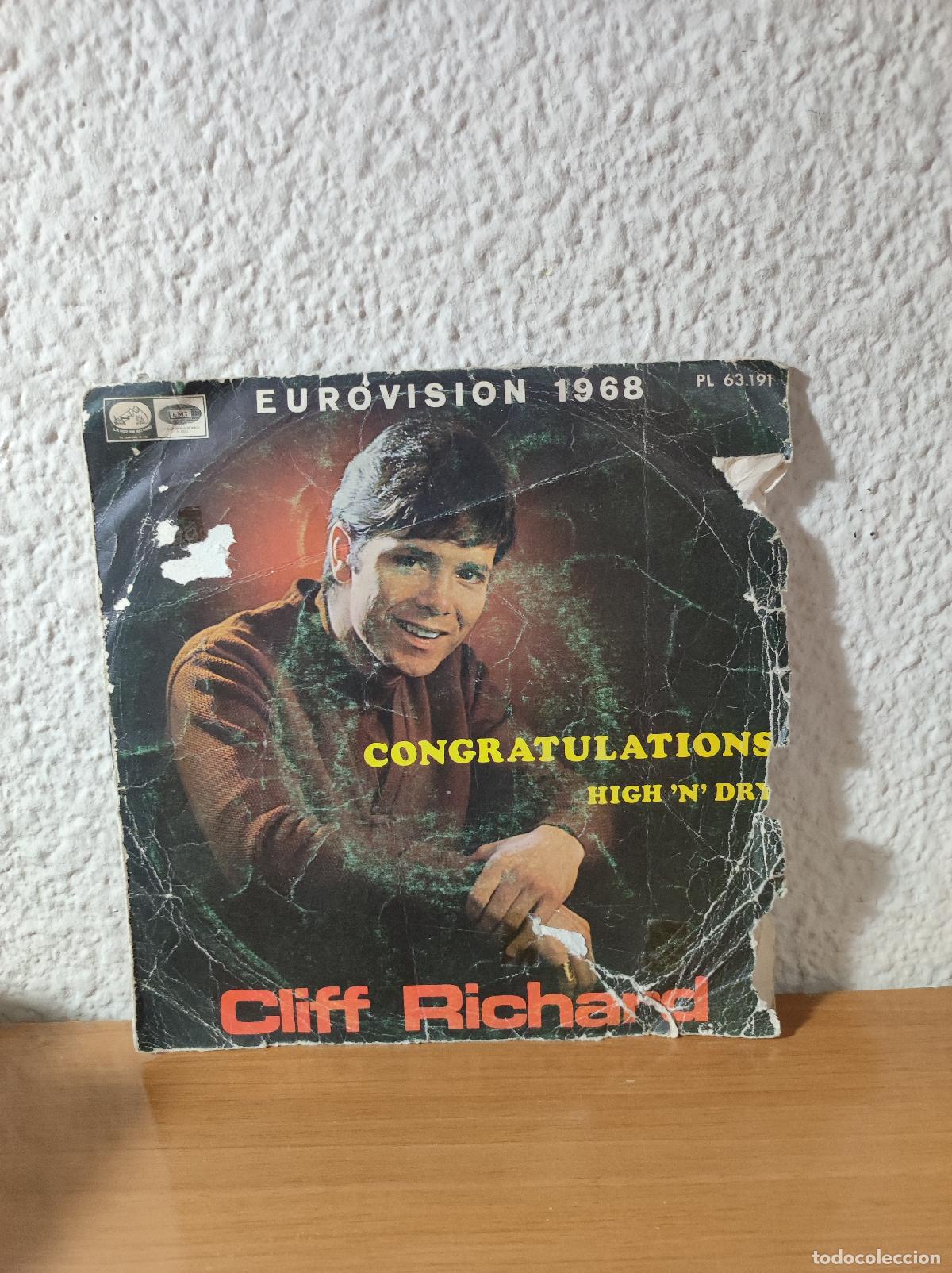 Discos de vinilo: Cliff Richard &ndash; Congratulations EUROVISION 1968 - Foto 1