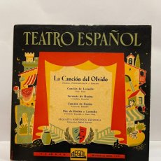 Discos de vinilo: EP - TEATRO ESPAÑOL - LA CANCIÓN DEL OLVIDO - CANCION DE LEONELLO - REGAL. Lote 402140419