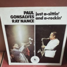 Discos de vinilo: PAUL GONSALVES-RAY NANCE - JUST A-SITTIN' AND A-ROCKIN' - LP BLACK LION RECORDS 1974. Lote 402152154