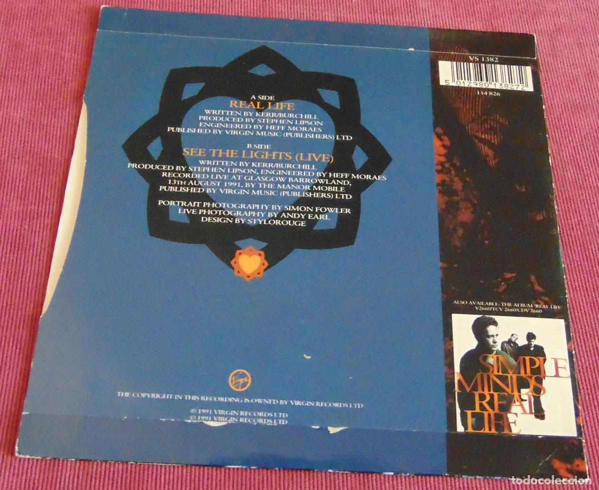 Discos de vinilo: Simple Minds &ndash; Real Life - SINGLE UK 1991 - Foto 2