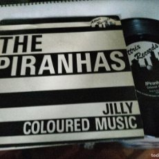Discos de vinilo: PIRANHAS - JINNY / COLOURED MUSIC - 7” SINGLE UK ATTRIX 1979 - NEW WAVE PUNK. Lote 402230879