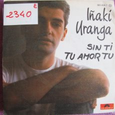 Discos de vinilo: IÑAKI URANGA - SIN TI / TU AMOR TU (SINGLE ESPAÑOL, POLYDOR 1987). Lote 402254649