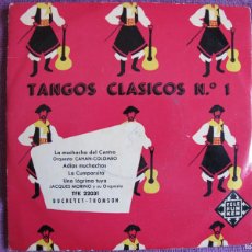Discos de vinilo: TANGOS CLASICOS Nº 1 - LA MUCHACHA DEL CENTRO/ADIOS MUCHACHOS/LA CUMPARSITA/UNA LAGRIMA TUYA. Lote 402259374