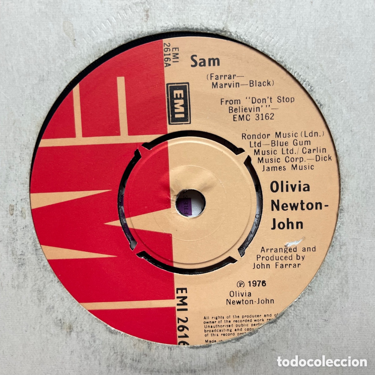 Discos de vinilo: Olivia Newton-John - Sam (7&rdquo;, Single) - Foto 1