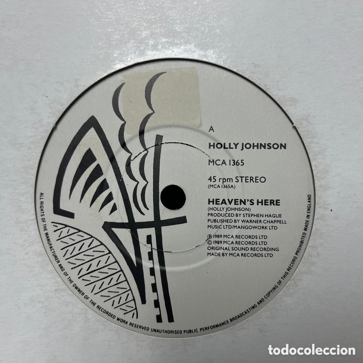 Discos de vinilo: Holly Johnson - Heavens Here (7&rdquo;, Single) - Foto 1