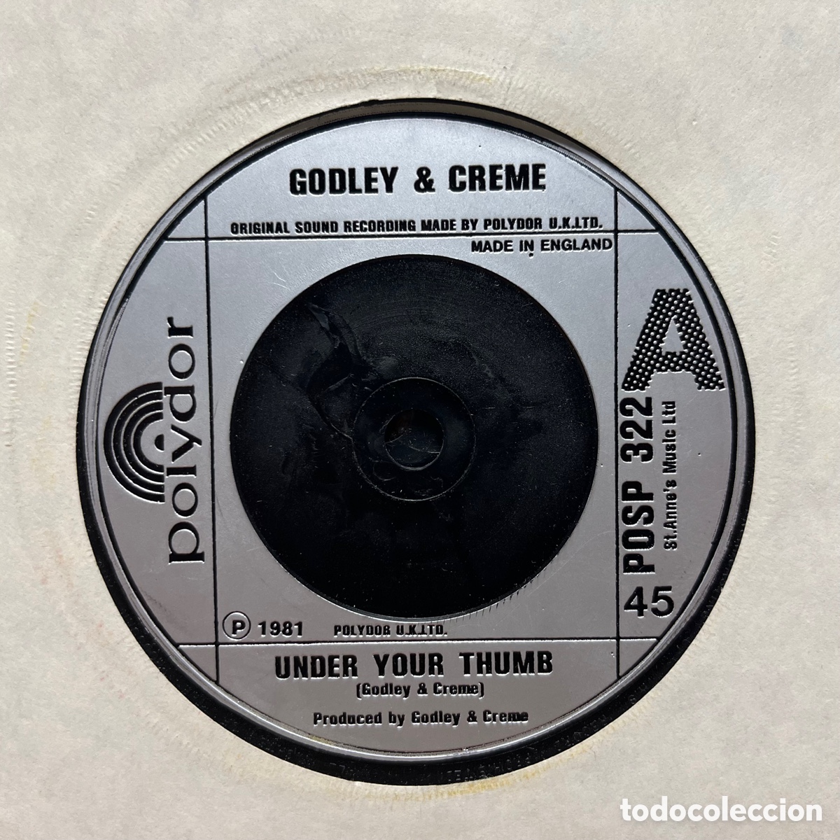 Discos de vinilo: Godley & Creme - Under Your Thumb (7&rdquo;, Single) - Foto 1