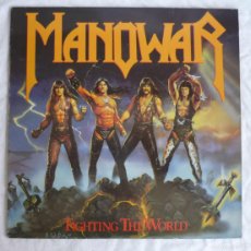 Discos de vinilo: LP VINILO MANOWAR 1987, ED. ESPAÑOLA, FIGTING THE WORLD. Lote 402304604