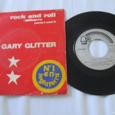 Dischi in vinile: GARY GLITTER - ROCK AND ROLL PARTS 1 AND 2. SINGLE, SPANISH 7” 1972 ED. BUEN ESTADO (VG)