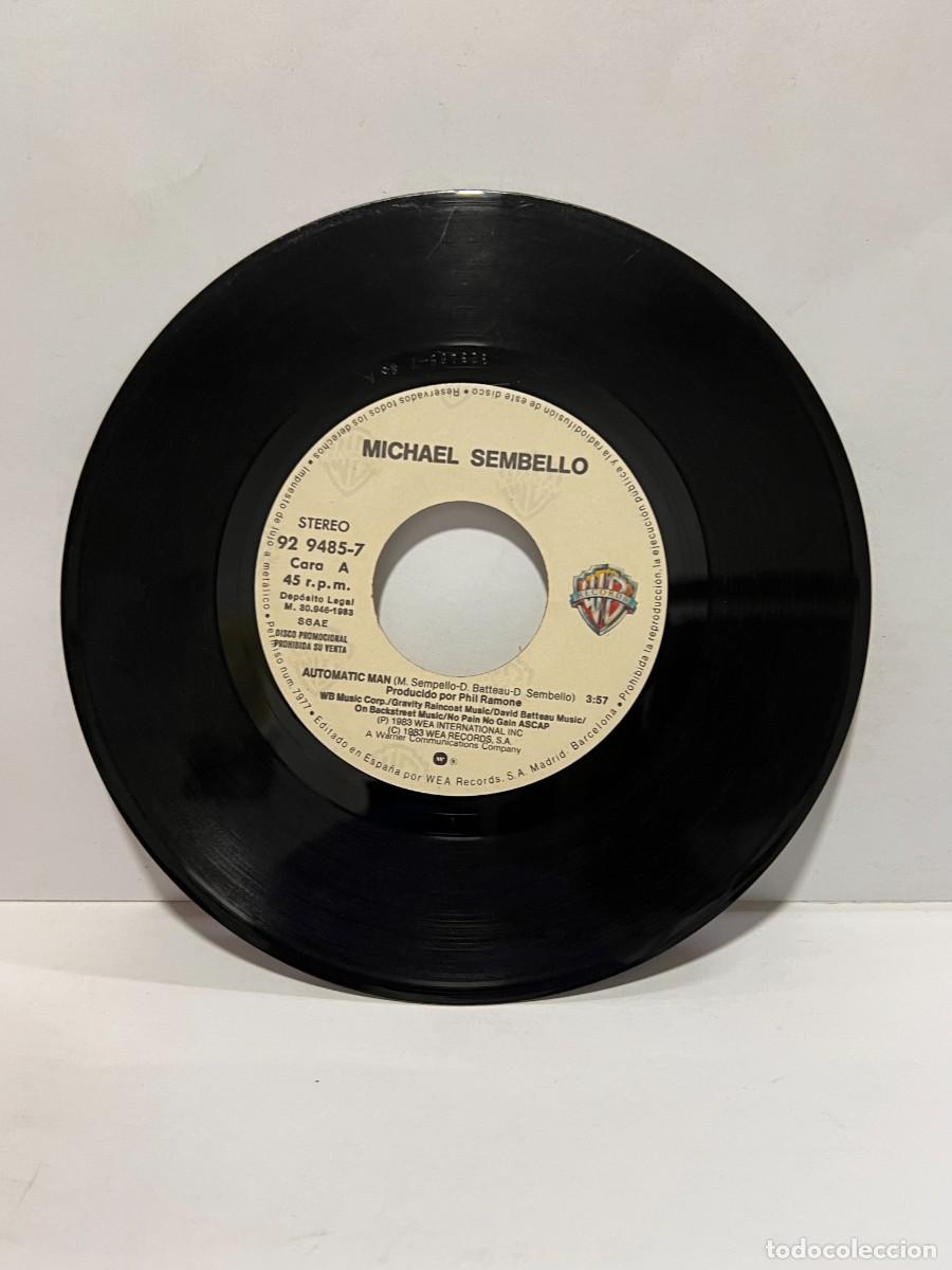 Discos de vinilo: SINGLE - MICHAEL SEMBELLO - AUTOMATIC MAN / SUMMER LOVERS - WB RECORDS - MADRID 1983 - Foto 2