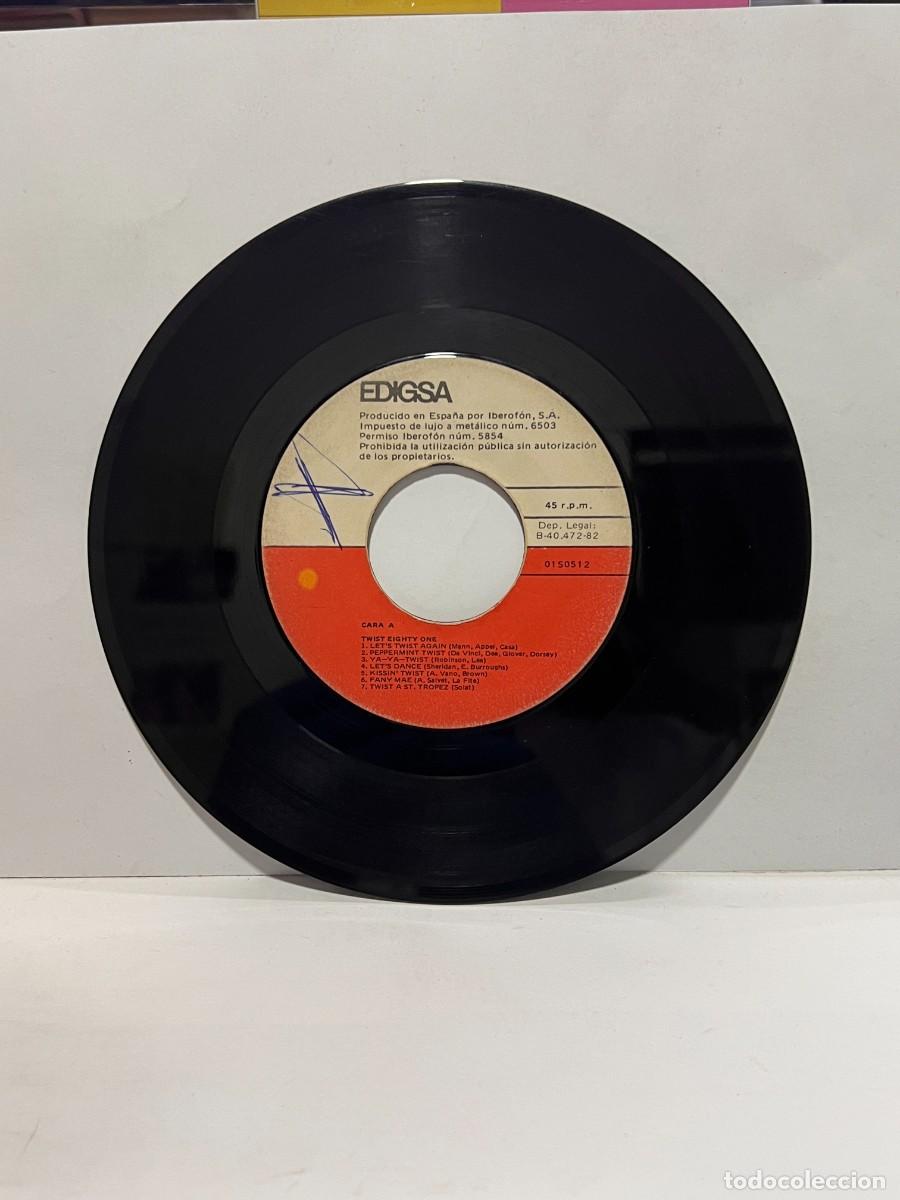 Discos de vinilo: SINGLE - TWIST EIGHTY ONE - LETS TWIST AGAIN - EDIGSA - BARCELONA 1982 - Foto 2