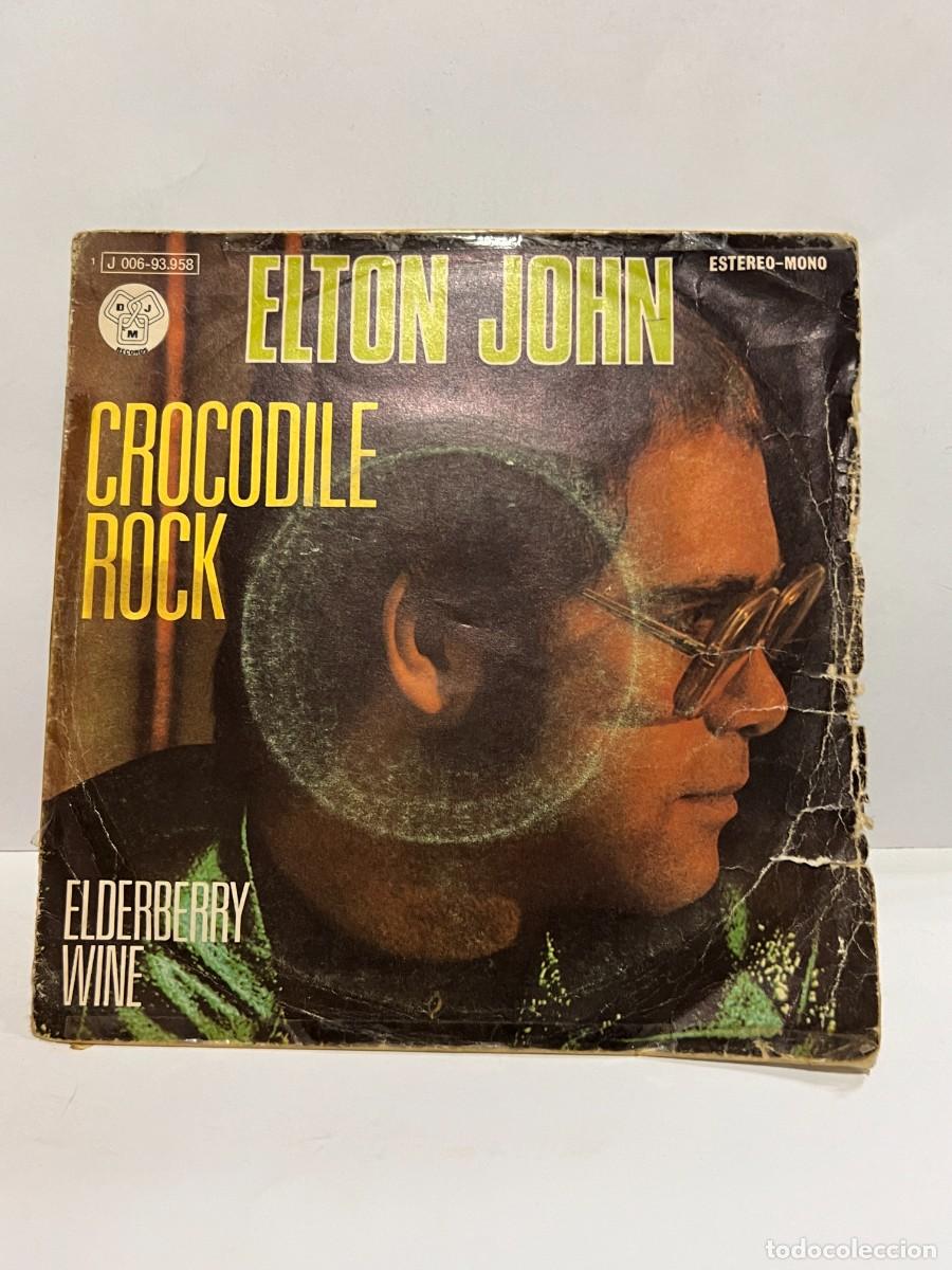 single - elton john - crocodile rock / elderber - Compra venta en  todocoleccion