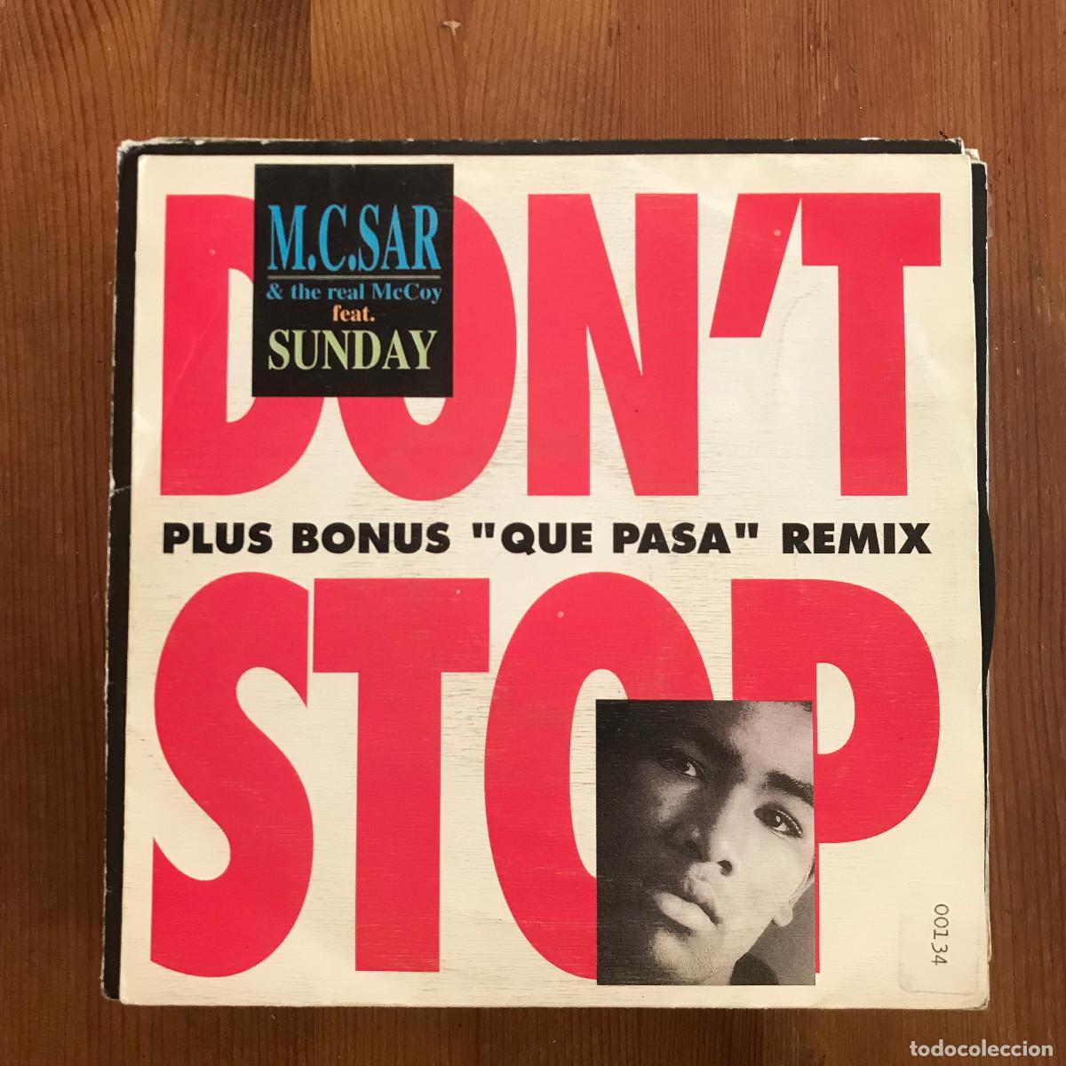Discos de vinilo: M.C.SAR & THE REAL MCCOY - DONT STOP - 7&rdquo; SINGLE SPITFIRE 1990 - Foto 1