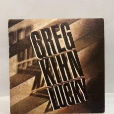 Discos de vinilo: SINGLE - GREG KIHN - LUCKY / SAND SITUATION - EMI AMERICA - BARCELONA 1985. Lote 402406369
