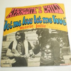 Discos de vinilo: SINGLE THE APHRODITE'S CHILD (DEMIS ROUSSOS) LET ME LOVE LET ME LIVE. MARIE MERCURY 1969. Lote 402419619
