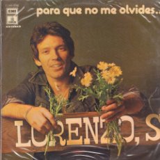 Discos de vinilo: LORENZO, S. - PARA QUE NO ME OLVIDES.../ LP EMI ODEON 1975 RF-16006. Lote 402438984