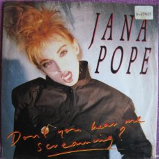 Discos de vinilo: JANA POPE - DON'T YOU HEAR ME SCREAMING / YOU WON'T BELIEVE IT (GERMANY SINGLE, POLYDOR 1986). Lote 402459769