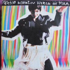 Discos de vinilo: JANE WIEDLIN - WORLD ON FIRE / FLOWERS ON THE BATTLEFIELD (SINGLE ITALY, EMI RECORDS 1990). Lote 402461139