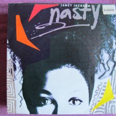 Discos de vinilo: JANET JACKSON - NASTY / YOU'LL NEVER FIND (SINGLE ESPAÑOL, AM RECORDS 1986). Lote 402461529