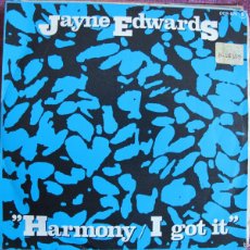 Discos de vinilo: JAYNE EDWARDS - HARMONY / I GO IT (SINGLE PROMO ESPAÑOL, ZAFIRO 1984). Lote 402464539