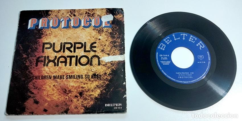 Discos de vinilo: VINILO SINGLE DE PROTOCOL. PURPLE FIXATION. 1972. - Foto 1