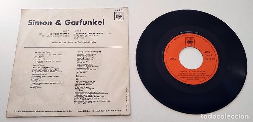 Discos de vinilo: VINILO SINGLE DE SIMON & GARFUNKEL. EL C&Oacute;NDOR PASA. 1970. - Foto 2