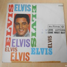 Discos de vinilo: ELVIS PRESLEY, SG, LOVE LETTERS + 1, AÑO 1966, RCA VICTOR 3-10181. Lote 402481414