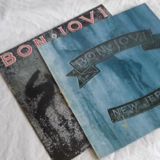 Discos de vinilo: 2 LPS VINILO BON JOVI SLIPPERY WHEN WET 1986 + NEW JERSEY 1988, ED. ESPAÑOLA. Lote 402493364