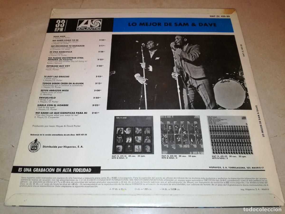 Discos de vinilo: LO MEJOR DE SAM & DAVE-ORIGINAL ESPA&Ntilde;OL 1968 - Foto 2