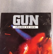 Discos de vinilo: SINGLE 7”. GUN. ”SHAME ON YOU”. EDICION ENGLAND. 1990. A&M RECORDS.. Lote 402514039