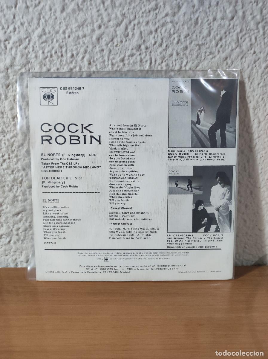Discos de vinilo: Cock Robin &ndash; El Norte - Foto 2