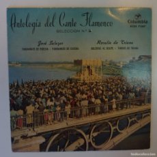 Discos de vinilo: JOSE SALAZAR / ROSALIA DE TRIANA // ANTOLOGIA DEL CANTE FLAMENCO Nº3 // 1960// EP. Lote 402608704