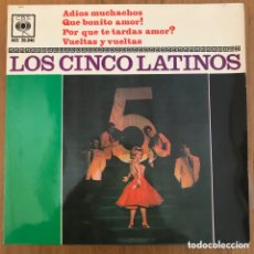 Discos de vinilo: LOS CINCO LATINOS ADIOS MUCHACHOS + 3 EP MUY BIEN CONSERVADO. Lote 402631204