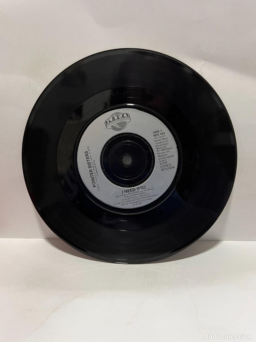 Discos de vinilo: SINGLE - POINTER SISTERS - I NEED YOU / SLOW HAND - PLANET - UK 1984 - Foto 2