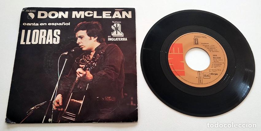 Discos de vinilo: VINILO SINGLE DE DON McLEAN. LLORAS. 1980. - Foto 1