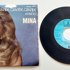 Discos de vinilo: VINILO SINGLE DE MINA. GRANDE, GRANDE, GRANDE. 1972.. Lote 402764799