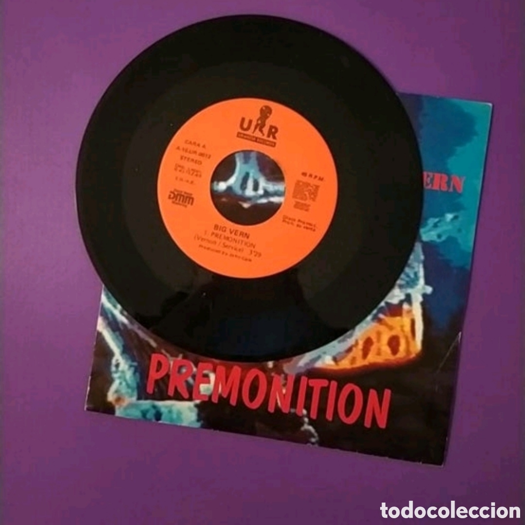 Discos de vinilo: Single Big Vern. Premonition (Copia Promocional) - Foto 3