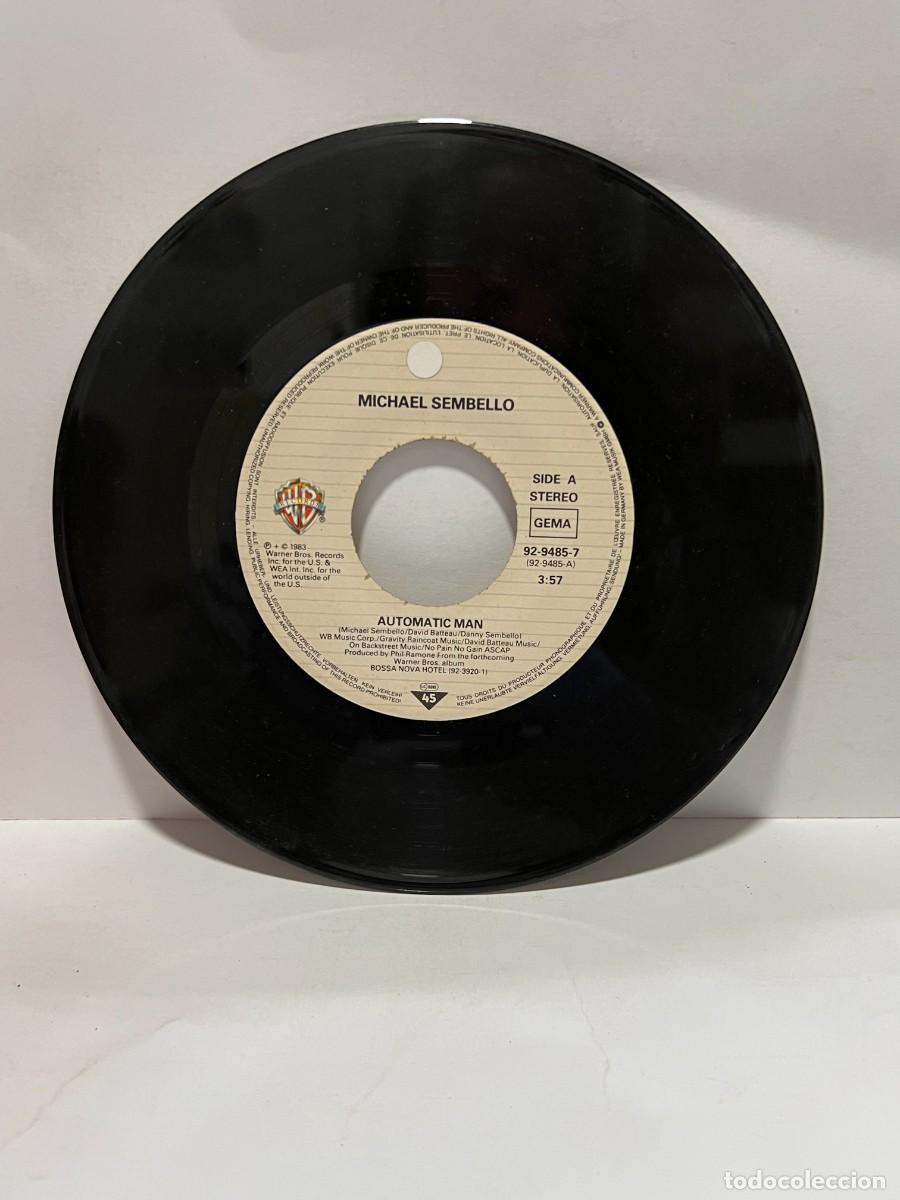 Discos de vinilo: SINGLE - MICHAEL SEMBELLO - AUTOMATIC MAN / SUMMER LOVERS - WB RECORDS - MADRID 1983 - Foto 2