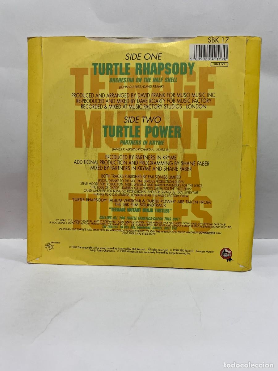 Discos de vinilo: SINGLE - ORCHESTRA ON THE HALF SHELL - TURTLE RHAPSODY / TURTLE POWER - SBK - 1990 - Foto 4