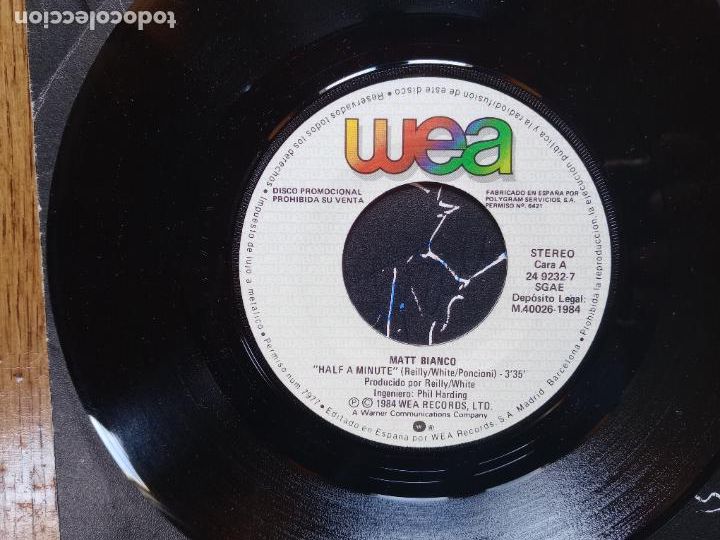 Discos de vinilo: Matt Bianco - half a minute + Matts mood! - Foto 3