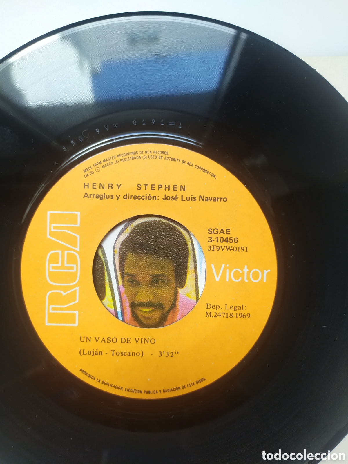 Discos de vinilo: Single Henry Stephen. Un vaso de vino / Stella - Foto 3