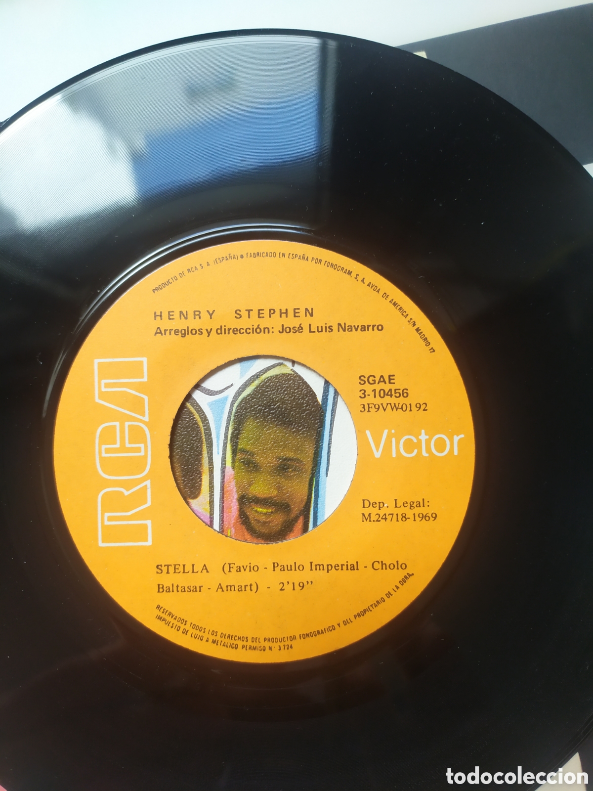 Discos de vinilo: Single Henry Stephen. Un vaso de vino / Stella - Foto 4