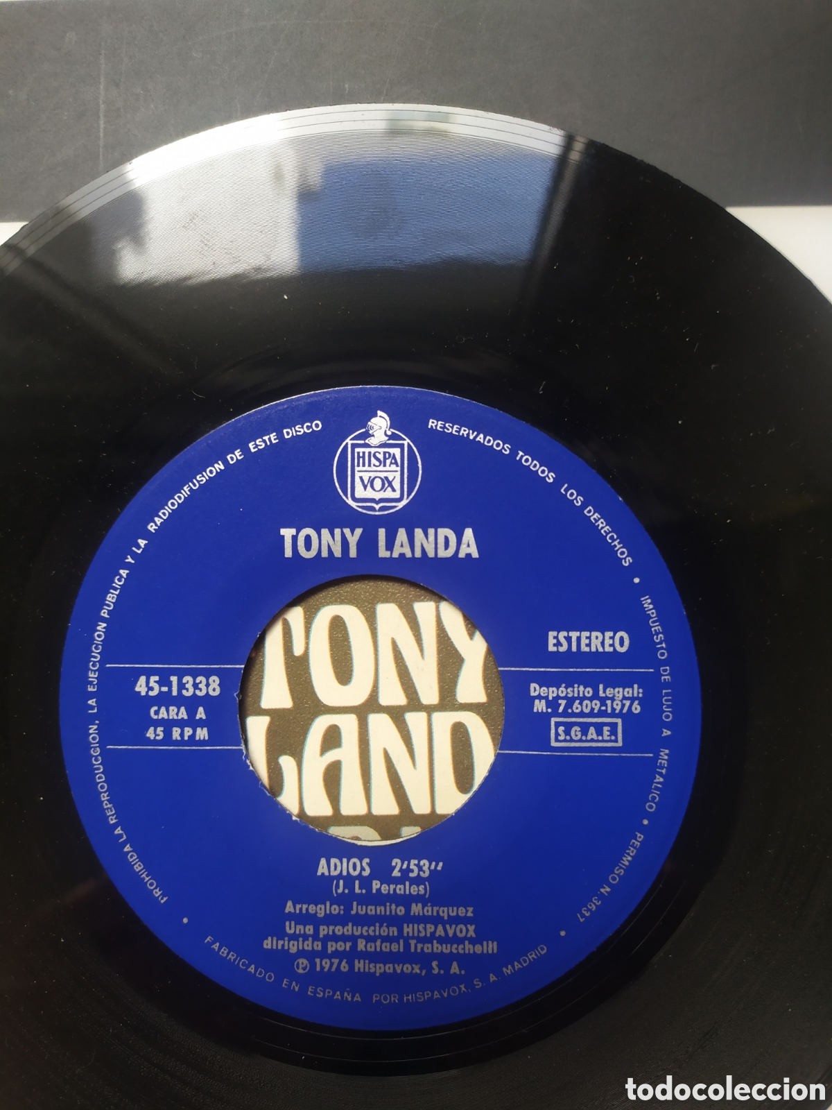 Discos de vinilo: Single Tony Landa. Adi&oacute;s / Para ti - Foto 3